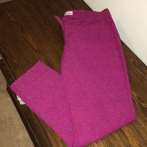 Mid rise Pixie  Jacquard Ankle Pants